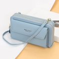 thumbnail image 2 of Bolso bandolera Colcomx embrague cuero azul para mujer, 2 of 3