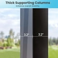 thumbnail image 5 of Costway 10' x 10' Outdoor Pergola with Retractable Sunshade Canopy Anchored Plates Patio Grey, 5 of 11