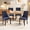 Blue, variant on MIKIBAMA Upholstered Accent Chair for Dining Room with Curved Solid Wood Legs,Set of 4 (Beige)