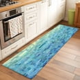 thumbnail image 3 of Turquoise Blue Teal 2'x6' Runner Rug, Chic Stained Glass Texture Aesthetic Washable Non-Slip Area Rugs for Hallway Kitchen Floor Bedroom Entryway, Laundry Carpet Decoration Indoor Mat, 3 of 9