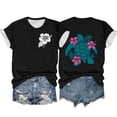 thumbnail image 1 of Mujeres Océano Impresión Casual Top, Manga Corta Cuello Redondo Blusa para la Primavera Y el Verano de Uso, Camiseta de Moda, Toda la Temporada de la Fiesta, 1 of 2