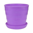Discount! Leott Striped Plastic Flower Pot (Purple Extra Large), 1X