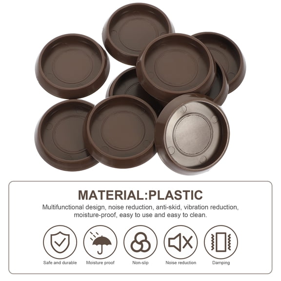 Topbathy 10 Pack Round Furniture Caster Cups Non Slip Pads 1 3/4 Inches Floor Protectors for Hardwood Floors
