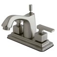 thumbnail image 1 of Kingston Brass KS8648QLL grifo de baño central de 4 pulgadas, níquel cepillado, 1 of 1