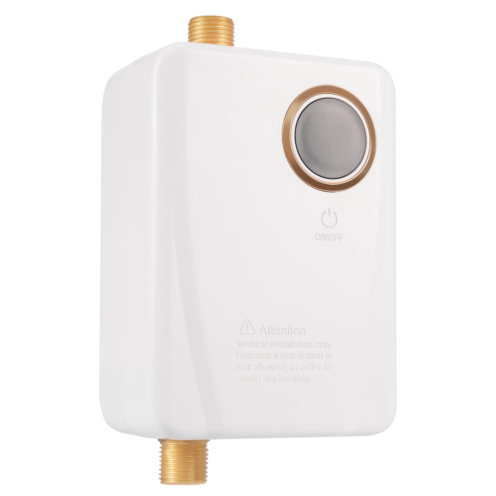 Aiqidi 3000W 110V Instant Electric Water Heater Wall Mounted Vertical Small Tankless Hot Water Heater with LED Touch Screen for Kitchen IPX4 20~50℃ (White)
