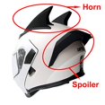thumbnail image 4 of 1Storm Moto Modulaire Flip up Double Visière Casque Intégral Noir Mat Spoiler, 4 of 5