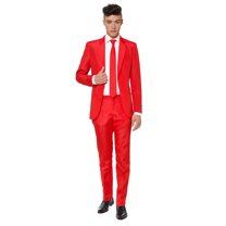 Suitmeister Men's Rainbow Summer Suit Set - Slim Fit Blazer, Shorts & Tie For Pride & Parties