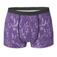 thumbnail image 6 of Men's Boxer Briefs, Lavender Flowers Purple White Soft Comfy Mens Underwear Boxer Briefs Breathable With Widen Waist, 6 of 7