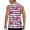 thumbnail image 3 of Fotbe Flamingos Pattern Men's Quick Dry Workout Tank Top Gym Muscle Tee Fitness Bodybuilding Sleeveless T Shirt Breathable Workout Shirt-Small, 3 of 9