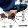 thumbnail image 5 of Bar Stools Barstools Swivel Stool Set of 2 Height Adjustable Bar Chairs with Back PU Leather Swivel Bar Stool Kitchen Counter Stools Dining Chairs, 5 of 7