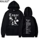 thumbnail image 2 of Tupac-Sudadera con capucha para hombre y mujer, suéter con estampado de rapero Y2k, ropa de calle informal, holgada, de lana, para otoño, 2 of 5