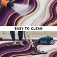 thumbnail image 5 of Purple Modern Outdoor Rug for Patio/Deck/Porch, Non-Slip Large Area Rug 5 x 7 Ft, Classic Abstract Art Luxury Golden Indoor Outdoor Rugs Washable Area Rugs, Reversible Camping Rug Carpet Runner, 5 of 8