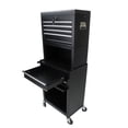 thumbnail image 2 of Seizeen 6-Drawer Rolling Tool Box, 3-IN-1 Metal Tool Chest Detachable, Garage Storage Cabinet for Tool Organizer, Black Toolbox On Wheels Lockable, 2 of 11