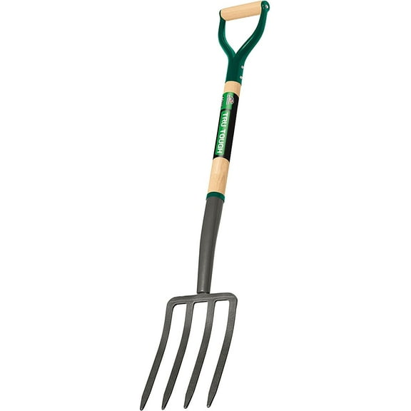 Truper 30293 Tru Tough Spading Fork, 4-Tine, D-Handle, 30-Inch