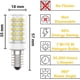 thumbnail image 1 of Bombillas LED E14, 7 W (equivalente a 70 W), luz blanca fría (6000 K), CA 220-240 V, sin parpadeo, no regulables, 700 lúmenes, IRC>80, paquete de 4 (luz blanca fría, 7 W), 1 of 8
