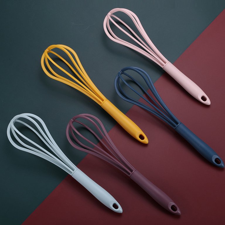 Ludlz Manual Solid Silicone Egg Beater Flour Cream Whisk Mixer Kitchen Baking Tools Kitchen Wisk Whisks for Cooking, Blending, Whisking, Beating