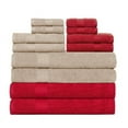 thumbnail image 5 of Ample Decor  Bathroom Towel Set Highly Absorbent Soft Assorted Colors - Pack of 12 Red - Yellow, 5 of 5