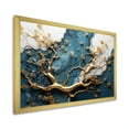 thumbnail image 2 of Designart "Ancient Treasures Gold and Emerald Bonsai I" Floral Framed Wall Art Decor - Traditional Gold Tree Marble Living Room Framed Canvas Art, 2 of 6