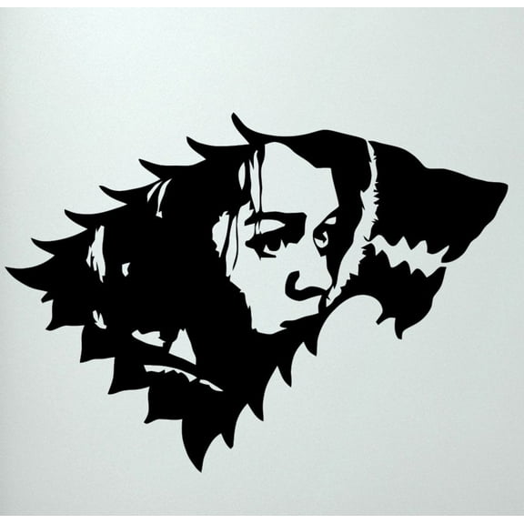 Aria Stark Game Of Thrones Inspired Decal Sticker | 7.5-Inches By 5.3-Inches | Black Vinyl