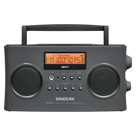 Sangean All in One Compact Portable Digital AM/FM Radio with Built-in Speaker Plus 6ft Aux Cable to Connect Any Ipod Iphone or Mp3 Digital Audio Player