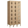 thumbnail image 3 of 12" Wide Six Tier Box Style Vented Metal Locker - 3 Wide - 6 Feet High - 18 Inches Deep - Tan - Unassembled, 3 of 4