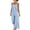 RYE1-Blue, variant on Striped Jumpsuit for Women Crew Neck Wide Leg Casual Rompers Summer Breathable Loose Beach Vacation Overalls