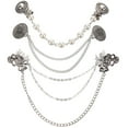 thumbnail image 1 of 4 Pcs Collier Châle Rétro Argenté pour Vêtements de Femmes 1.5x8.3in, 1 of 9