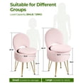 thumbnail image 2 of Taburete de tocador GREENSTELL con respaldo plegable para almacenamiento, color rosa, 2 of 7