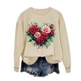 thumbnail image 2 of Viikei Womens Blouse Plus Size,Women's Round NeckSt. Patrick's Day Printed Long Sleeved Top Sweatshirts Khaki S, 2 of 4