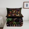 thumbnail image 5 of Homewish Goth Sugar Skull Twin Comforter Sets,Retro Bookshelf Bedding Set,Halloween Duvet,Black Reversible,2-Piece,1 Comforter and 1 Pillowcase, 5 of 7
