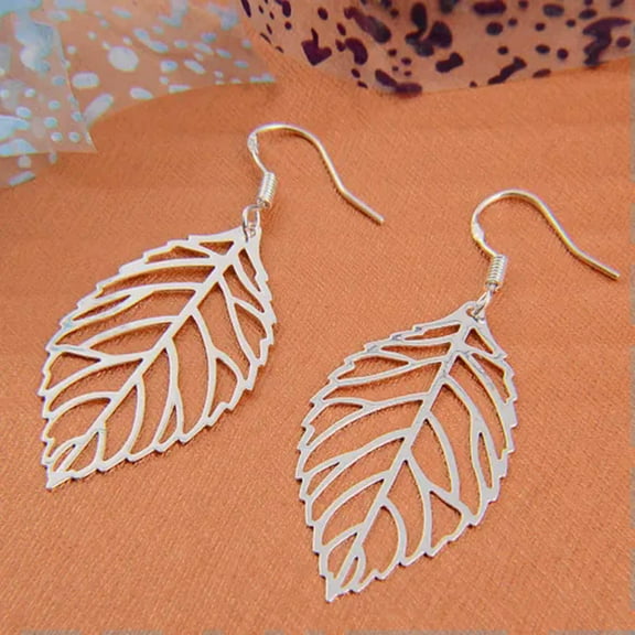K-KED Women Silver Plated Ear Stud Hoop Dangle Earrings Wedding Party Bridal Jewelry-#22