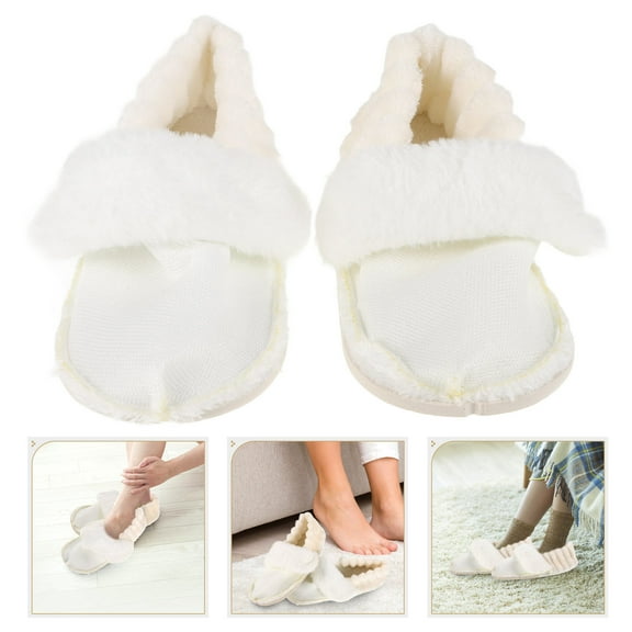 SWETRACE 1 Pair Foot Warmer Insoles Cozy Fleece Breathable for Clogs Indoor Winter Use