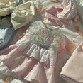 thumbnail image 4 of Vestido para mascotas Malla Decoración de flores Vestido transpirable con volantes para perros para mascotas Fiesta diaria al aire libre Rosa, 4 of 8