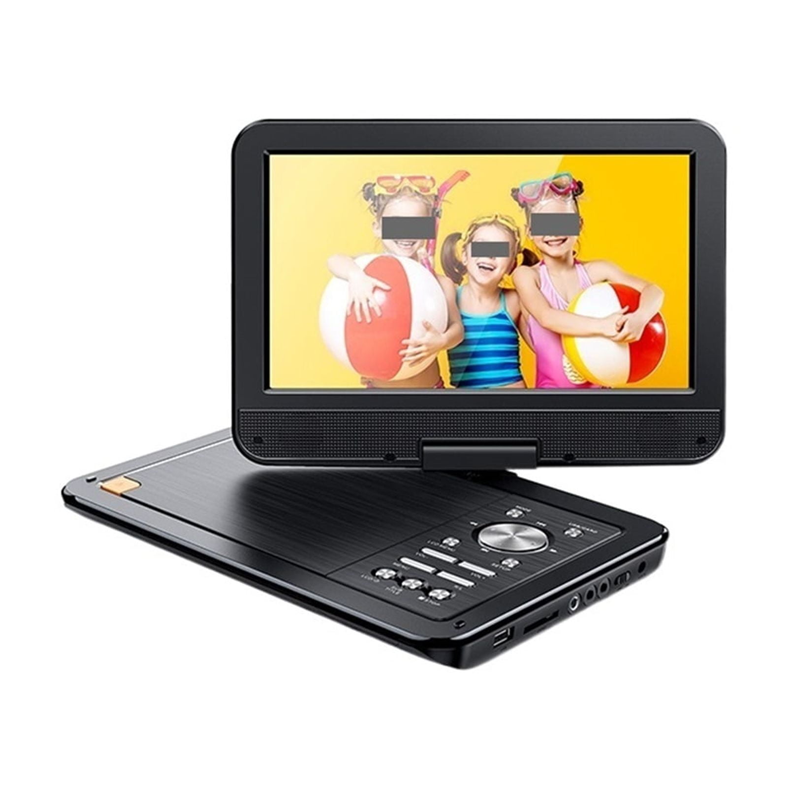 Upgrade 12.5" Portable DVD Player with 10.5" HD Swivel Screen, 6 Hour Rechargeable Battery for Car/Kids, Car Headres ,Media Combo
