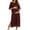 Wine, variant on Summer Clearance Sale! TMOYZQ Women Zipper Up Robe 3/4 Sleeves Loungewear Sleep Dress Full Length Sleepwear Housecoat Nightgown Loose Comfy Long Bathrobe with Pockets S-XXL