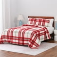 thumbnail image 3 of Better Homes & Gardens, Full/Queen, Comforter Set with Shams - Soft and Cozy, Red and Green Holiday Plaid, 3 of 11