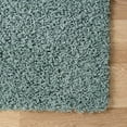 thumbnail image 6 of Rugs.com Solid Shag Collection Rug – 7' x 10' Light Slate Blue Shag Rug Perfect For Bedrooms, Dining Rooms, Living Rooms, 6 of 9