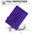 thumbnail image 4 of Dteck Case for Samsung Galaxy Tab A8 10.5 X200 X205,Magnetic Leather Flower Pattern Card Slots Smart Case Shockproof Rubber Kickstand Cover,Purple, 4 of 6
