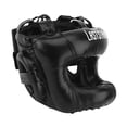 thumbnail image 4 of Casco de boxeo, kickboxing, transpirable, para entrenamiento de MMA, para hombres y mujeres, Muay Thai Negro, 4 of 7
