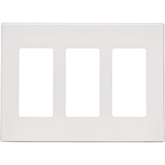 Leviton Decora Plus Screwless Snap-On Wallplate, 3-Gang, Gray (80311-GY)