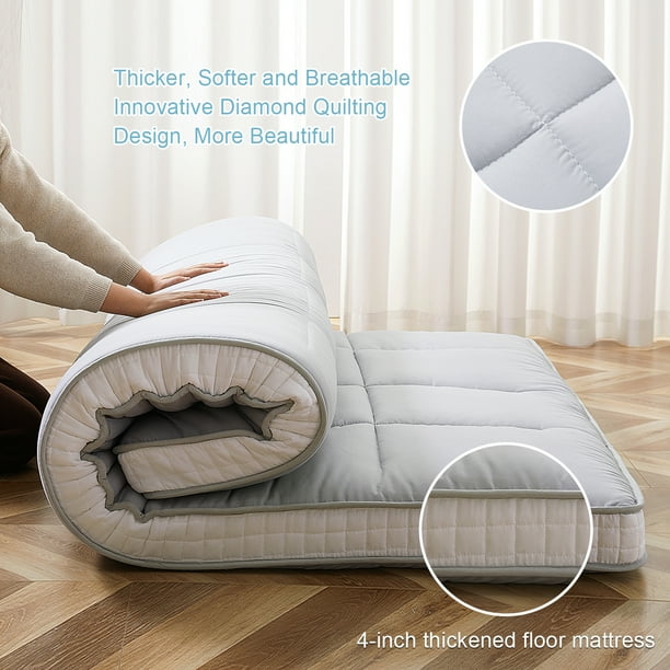 Slsy Extra Thick Folding Twin Firm Quilted Futon Mattress
