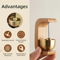 thumbnail image 3 of Wood Door Bell, Brass Shopkeepers Bell For Door Apert For Shop Pet Puerta para La Puerta de Entrada Refrigerador de Hogar, 3 of 7