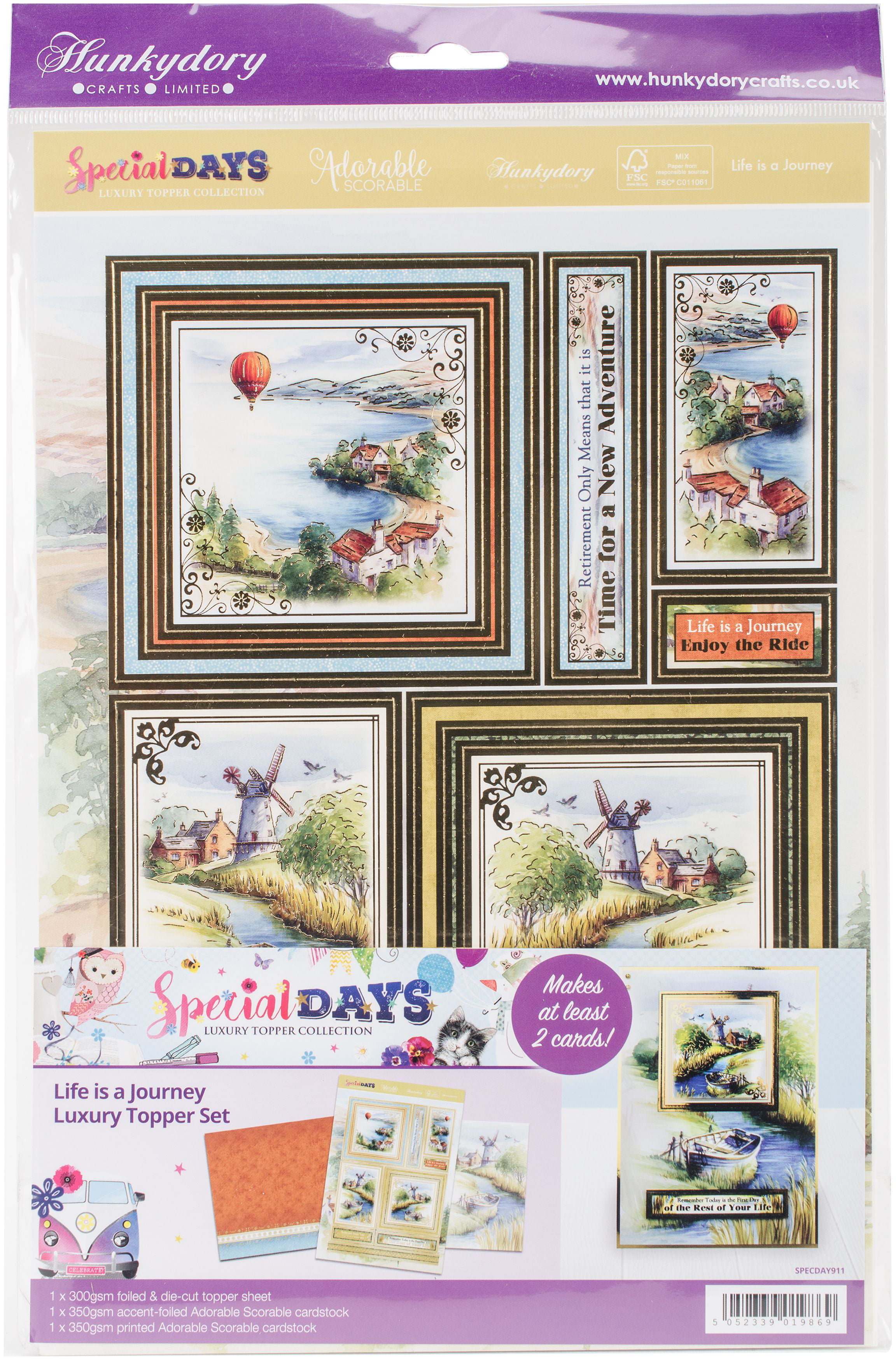 HUNKYDORY Hobbies & Pastimes CATCH OF THE DAY HOLE 1 Foiled Toppers 2 A4 Card 