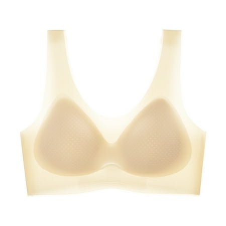 Pavied Push Up Bra Seamless Bras High Support Bras For Women Adjustable Strap Full Coverage Up Bras Comfortable No Underwire Wireless Bras Balconette Bras Minimizer Bra Khaki M