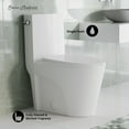thumbnail image 2 of St. Tropez One-Piece 14" Rough-in 1.28 GPF Left Flush Elongated Toilet in Glossy White, 2 of 10