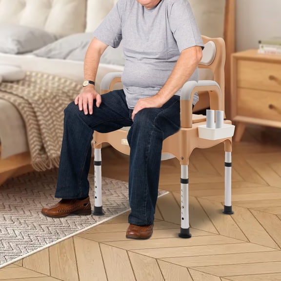 Bedside Commodes Chair, Portable Toilet Chair, Height Adjustable Commode Toilet Used In Families, Hospitals, Nursing Centers