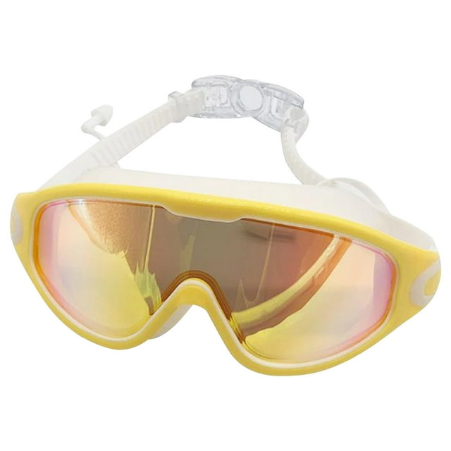 EGNMCR Camping & Hiking Adult Large Frame Diving Swimming Goggles With Earplugs Swimming Goggles