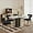 Black with Gold Legs, variant on Mid Century Dining Chairs Set of 2, Farmhouse Linen Fabric Upholstered Accent Chair Curved Backrest with Copper Nails Around,Kitchen Chairs with Hardwood Frame