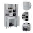 thumbnail image 6 of FM FURNITURE Venice 90 Pantry Cabinet with Six Doors Engineered Wood White, 6 of 10