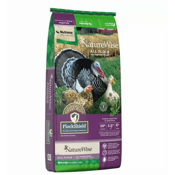 Nutrena NatureWise All Flock Pelleted Poultry Feed, 40 lb. Bag